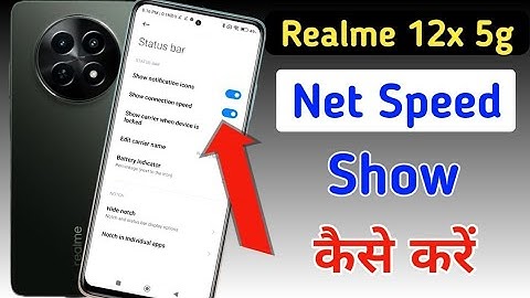 Realme 12x 5g me net speed show kaise kare/Realme 12x 5g net speed setting/data speed