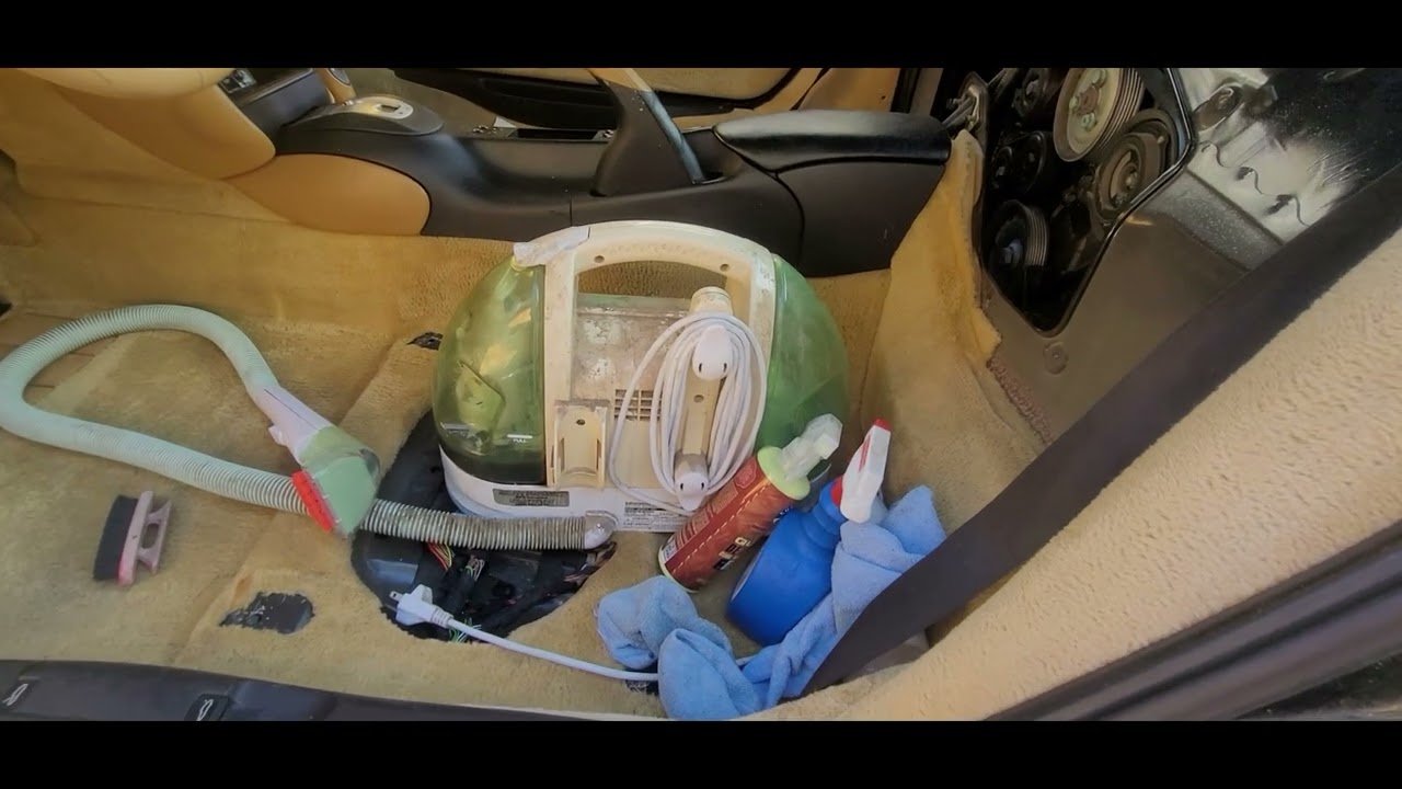 2003 Porsche Boxster cleaning the carpets and seats Part 2 YouTube