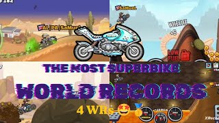 HOW I GOT THE MOST SUPERBIKE WORLD RECORDS in ADVENTURE 🥇🤩 - Hill Climb Racing 2