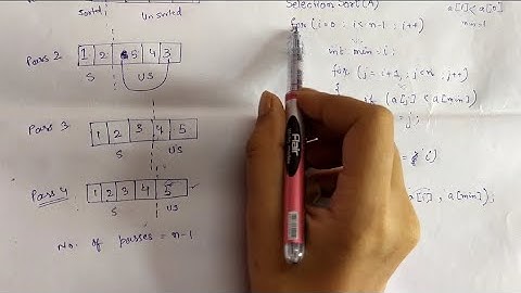 SELECTION SORT IN HINDI || ALGORITHM OF SELECTION SORT || TIME COMPLEXITY