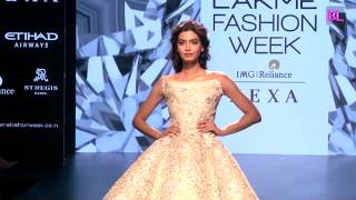 Diana Penty walks ramp at LFW Winter Festive 2017