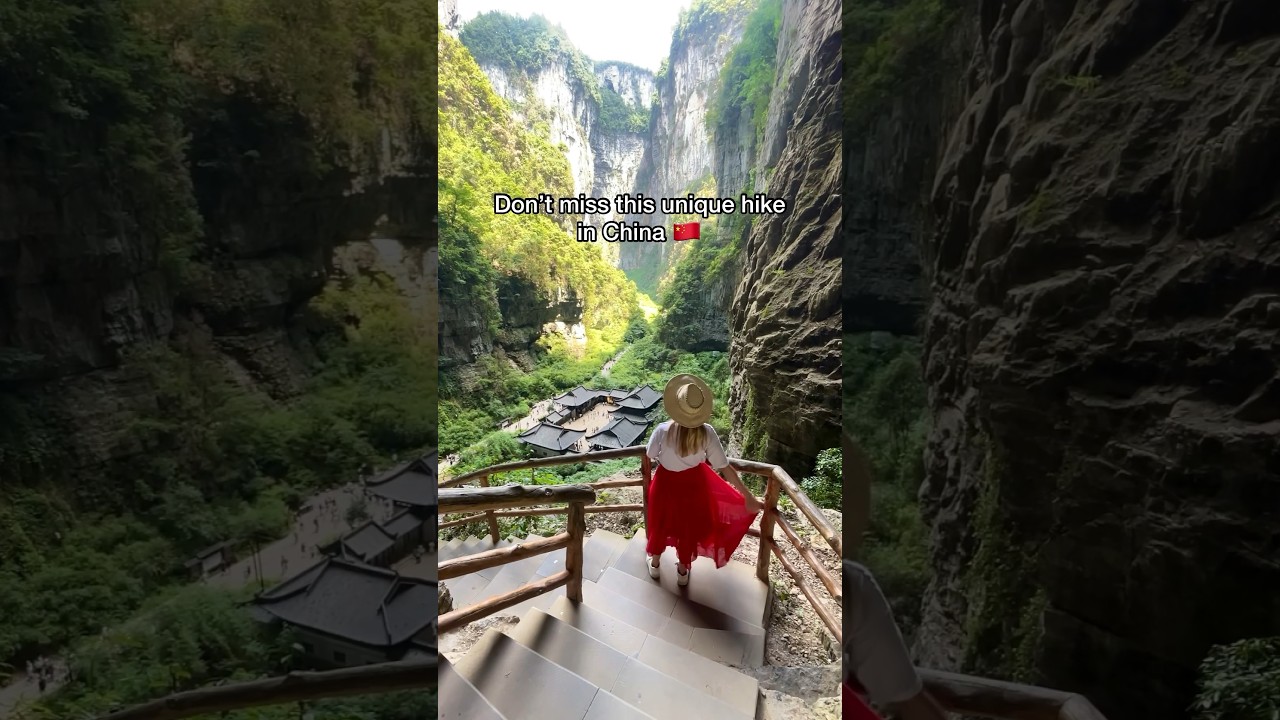 Don’t miss this beautiful site in China! 📍Wulong Three Natural Bridges in Chongqing 
