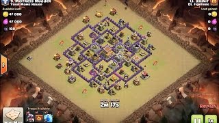 Awesome Town Hall 7 3 Stars Town Hall 8 In Clan War With Level2 Dragons - Clash Of Clans