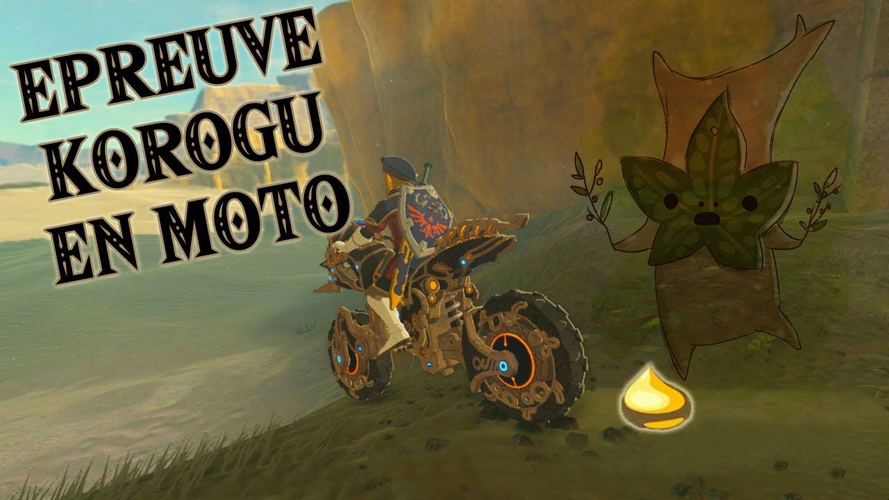 Zelda Breath Of The Wild - Challenge Korogu en moto ! - YouTube