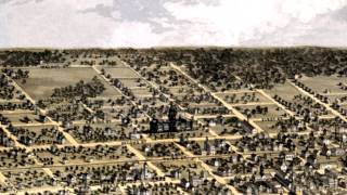 Springfield Illinois 1867 Panoramic Bird's Eye View Map 7375