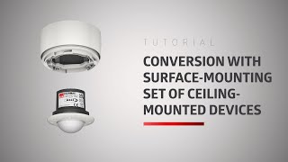 Conversion with surface-mounting set of ceiling-mounted devices