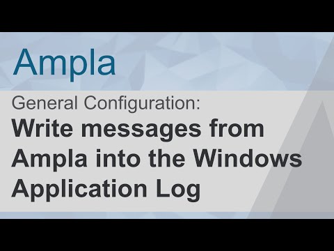 AVEVA - Ampla MOM - Write to the Windows Log