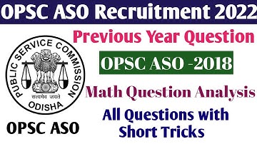OPSC ASO Previous year question papers //Complete Solution with shortcut Tricks // OPSC ASO Vacancy