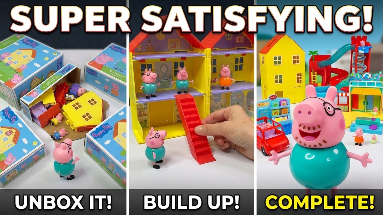 Satisfying PPig Toys Unboxing and Review Big Playset | 9-Minutes ASMR #peppapig #asmr #toys