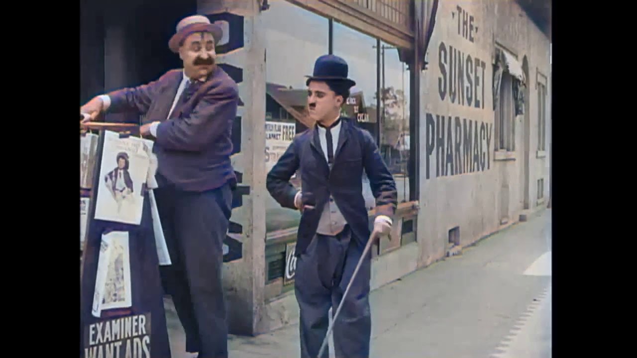Charlie Chaplin: Laughing Gas (1914) - color (Laurel & Hardy)