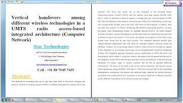 Vertical handovers among different wireless