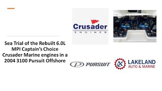 Sea Trial of the Rebuilt 6.0L MPI Crusader Marine Engines in a 2004 Pursuit 3100 Offshore by Lakeland Auto & Marine 157 views 9 days ago 1 minute, 21 seconds