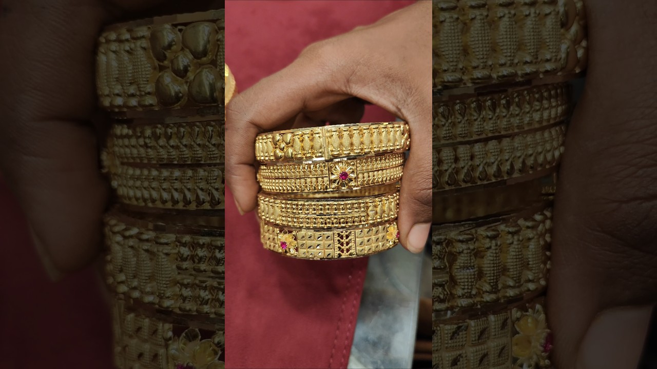 4g gold bangles collection🤯 Kalyani jewellery coimbatore🤩no wastage