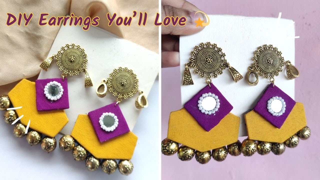 You’ll Fall in Love with These Handmade Fabric Earrings 😍 | Easy DIY Jewelry Tutorial