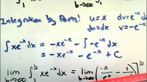 Improper Integrals, Type I: #2