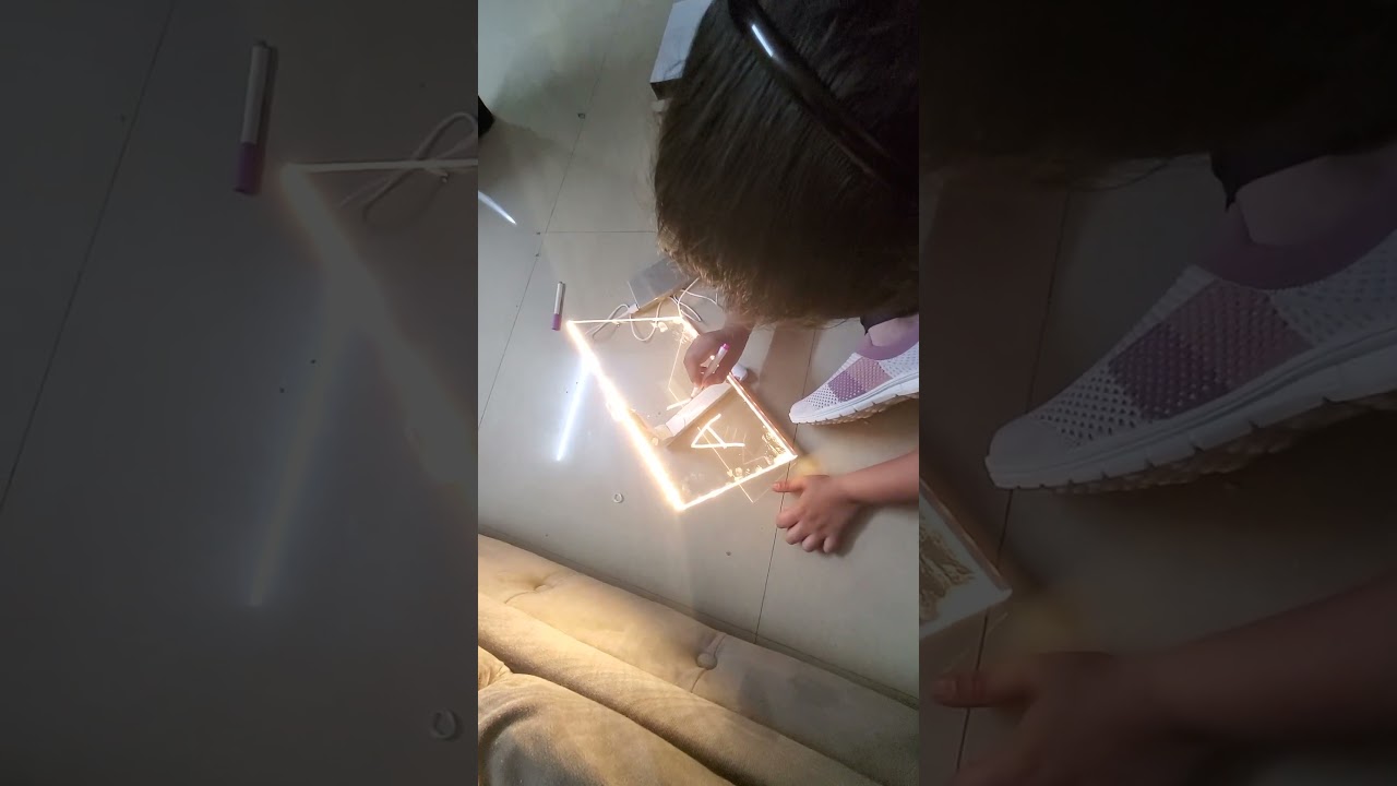 3D Acrylic Writing Board with Pen & Light, LED Message Board for Endless Creativity