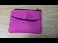 DIY Fabric Mini Zipper Pouch | Cutting &amp; Stitching