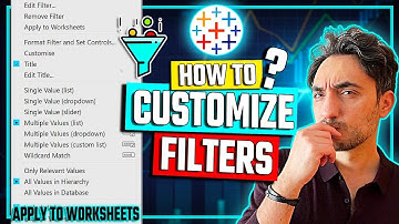 How to Customize Filters | #Tableau Course #59