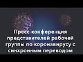 Прямая трансляция пресс-конференции рабочей группы по коронавирусу (25 марта)