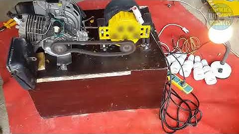 Homemade Dynamo Generator 220V Attached To Two Stroke Engine  DIY Free Electricity Dynamo Generator
