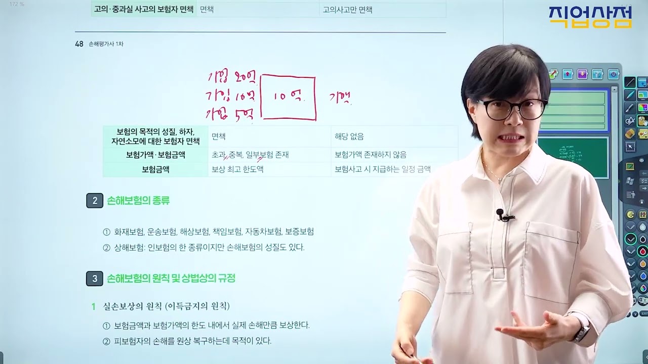 [손해평가사 무료강의] 08강 - 전부 일부 초과 중복보험, 기평가ㆍ미평가 보험 1
