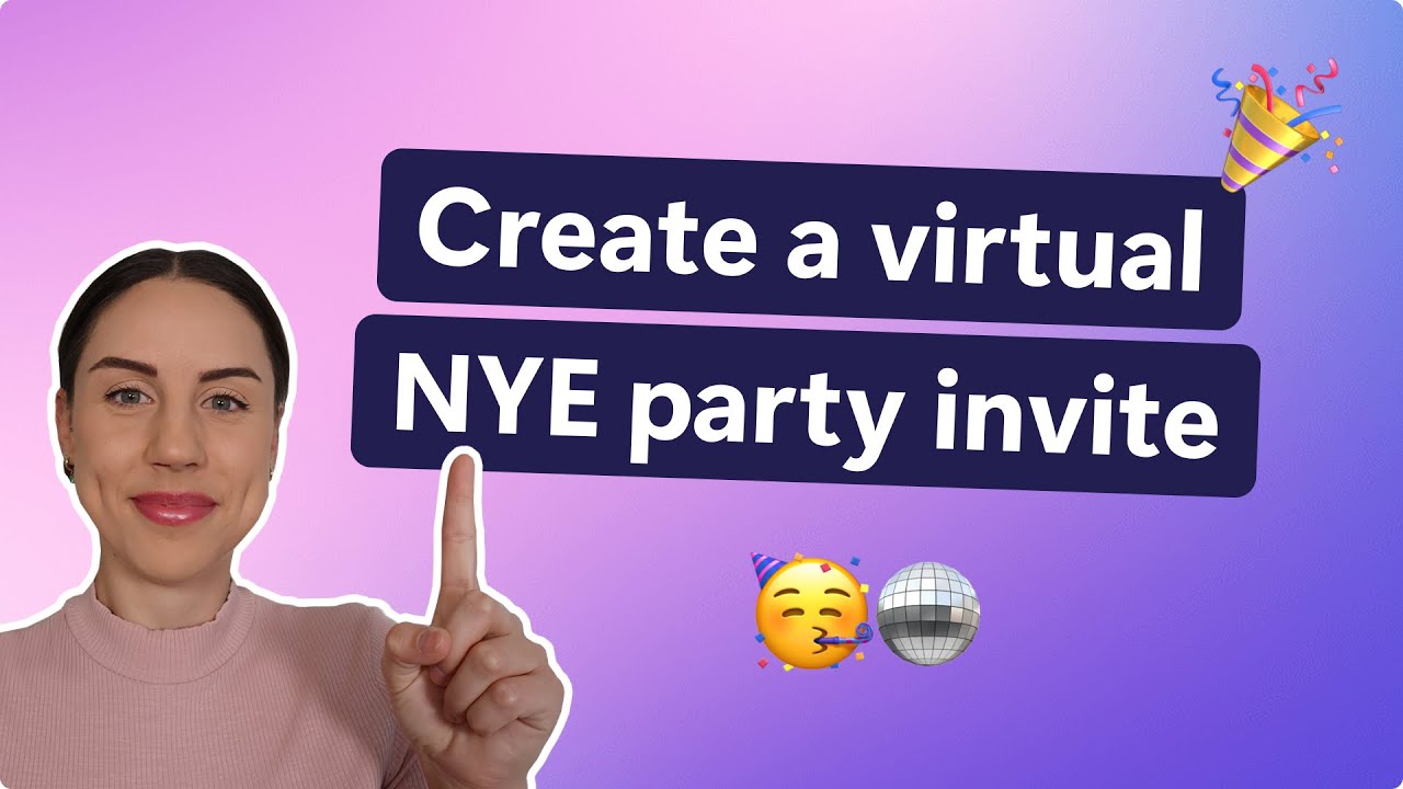 How to create a virtual New Year's Eve party invite - YouTube