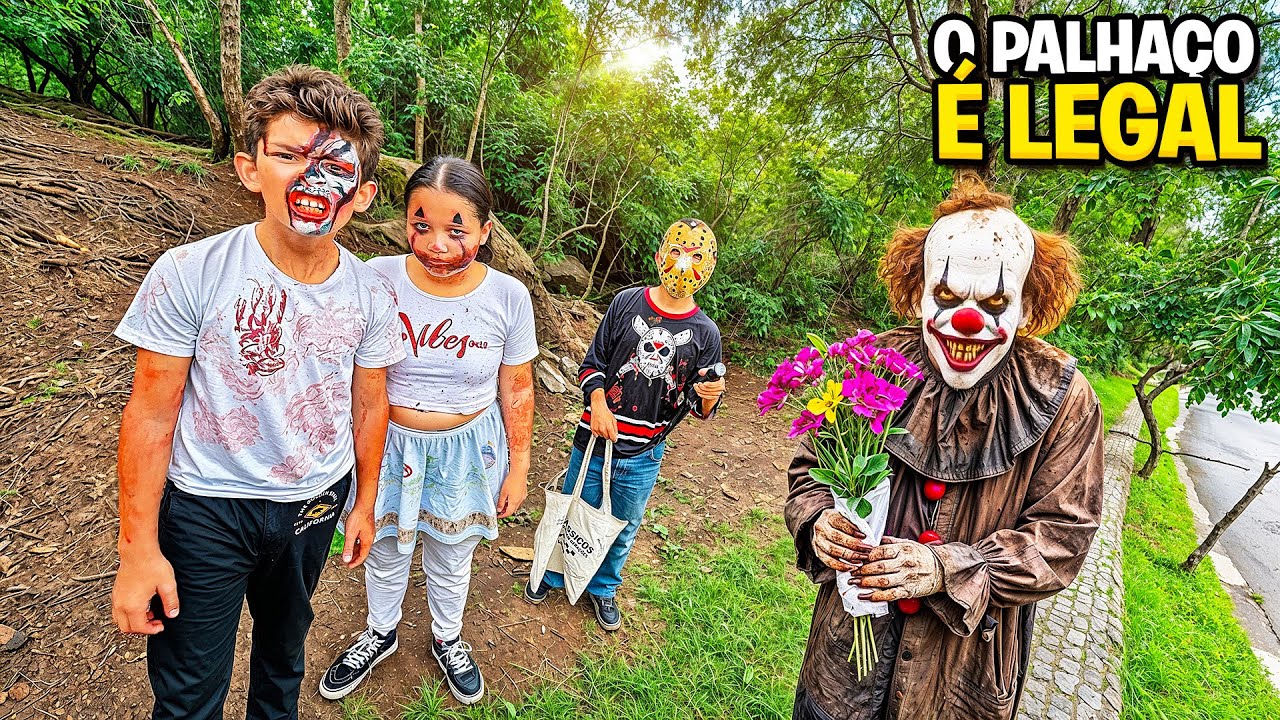 o PALHACO pediu DESCULPAS para os MENINOS no dia das BRUXAS