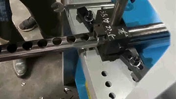 Semi Automatic Hydraulic Tube Hole Punching Machine For Stainless Steel Round Tube