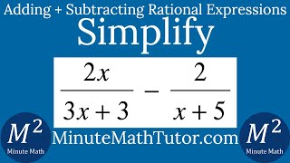 Simplify 2x/(3x+3)-2/(x+5)