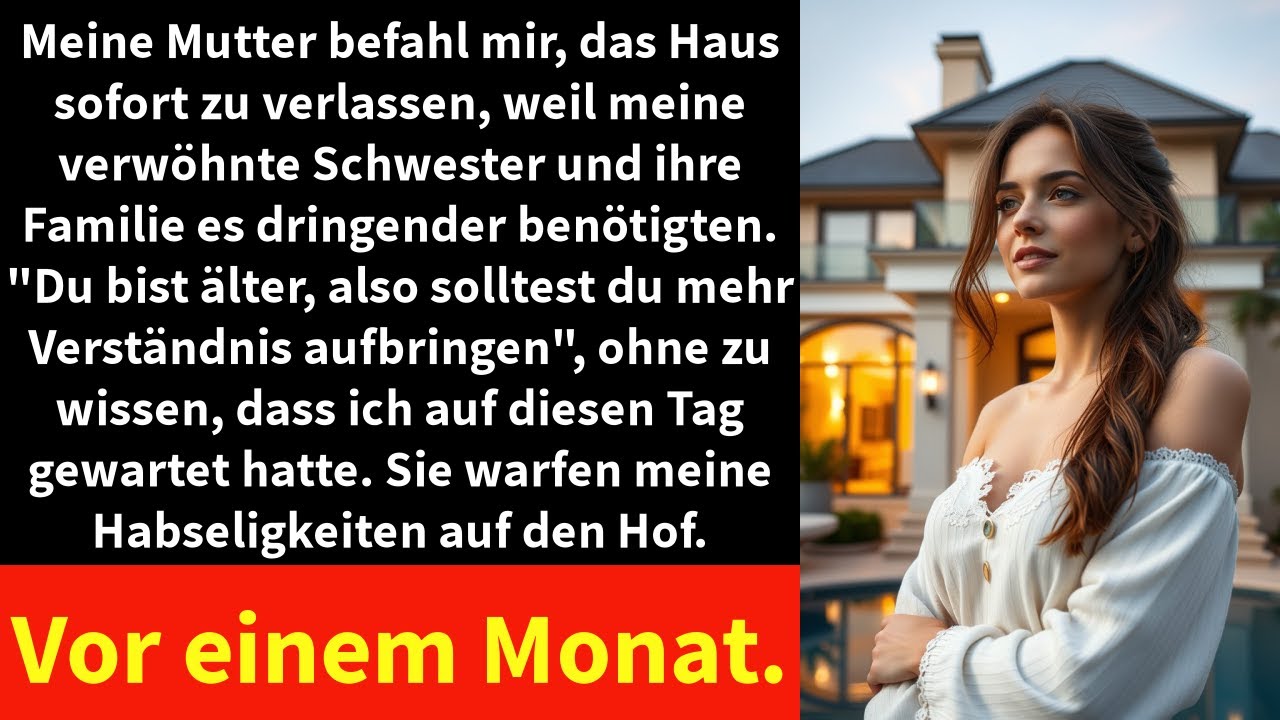 Meine Mutter befahl mir, das Haus sofort zu verlassen, weil meine verwöhnte Schwester und ihre