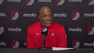 Chauncey Billups Postgame Interview | Portland Trail Blazers 116, San Antonio Spurs 118