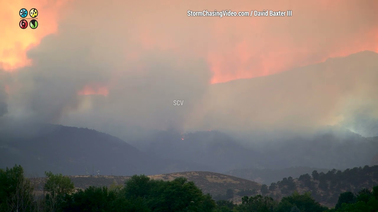 Alexander Mountain Fire Loveland and Masonville Colorado Stock Footage