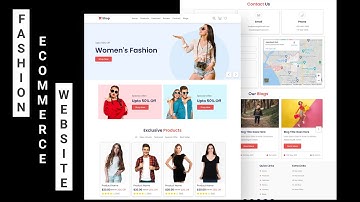 Responsive E-Commerce Fashion Website Design Template Using HTML - SASS - JavaScript || Step By Step