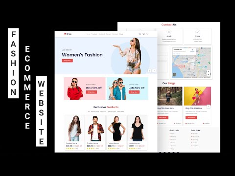Responsive E-Commerce Fashion Website Design Template Using HTML - SASS - JavaScript || Step By Step