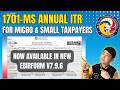2025 Annual ITR | eBIRForms Package v7.9.6.0 - BIR Form 1701-MS for Micro and Small Taxpayers