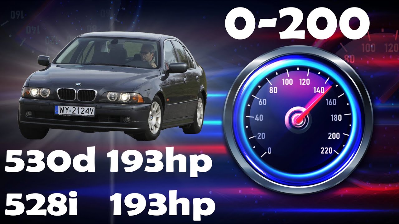 BMW 528i vs 530d Both 193hp Gasoline vs Diesel Side by side comparision