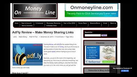 Adfly Review - Make Money Online Sharing Links - Onmoneyline