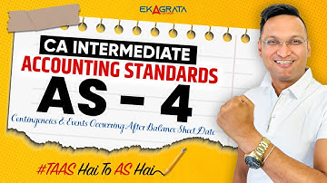 AS 4 Contingencies & Events Occurring After BS Date | Accounting Standards | CA CS Anshul Agrawal