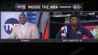 Shaq and Donovan Mitchell Have an Awkward Exchange in Postgame