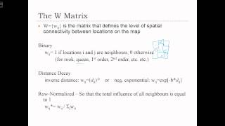 GEOG 3020 Lecture 23-7 Spatial Autocorrelation