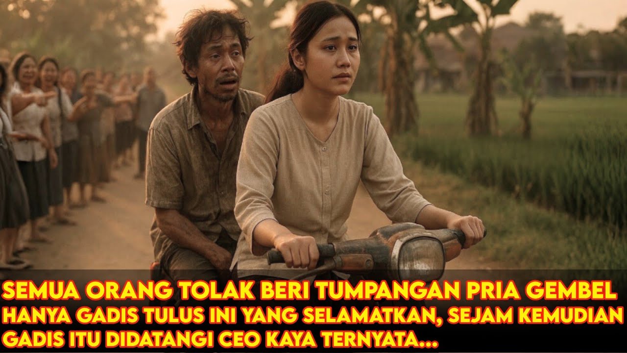 SEMUA ORANG TOLAK BERI TUMPANGAN PRIA GEMBEL, HANYA GADIS TULUS. CEO KAYA DATANGi RUMAH GADIS trnyt