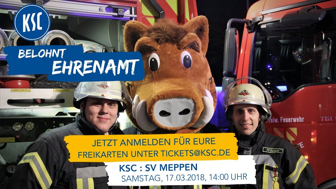 KSC-Ehrenamtaktion / Willi bei der freiwilligen Feuerwehr Durlach