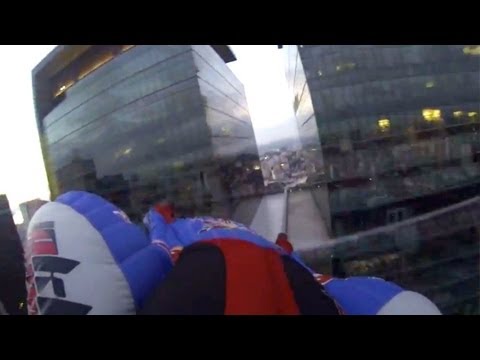 Urban wingsuit flying into Rio de Janeiro - Ludovic Woerth & Jokke Sommer