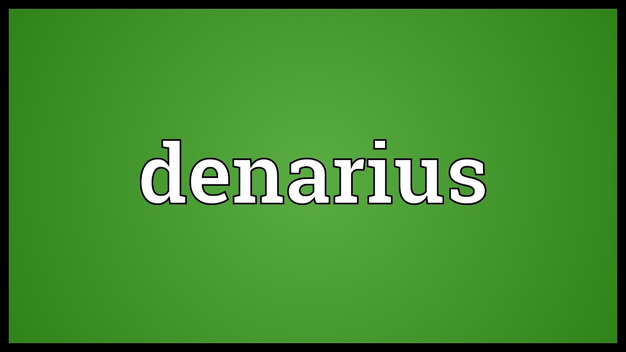 What Is The Meaning Of Denarius In The Bible