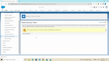 How To Reset Security Token In Salesforce | Reset Security Token | User | Salesforce | Admin |
