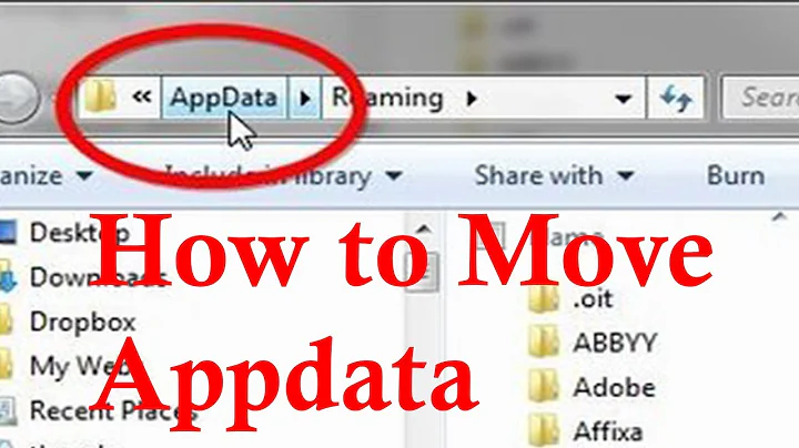 How to move Appdata to a Different Drive