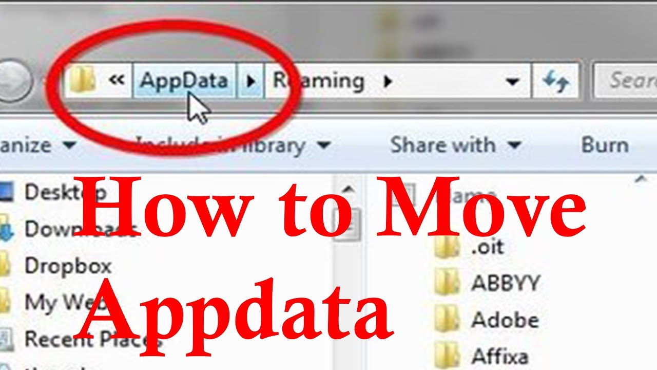 How To Move Appdata To A Different Drive Youtube