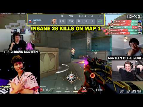 Shanks Sliggy & TMV React to M8 Marteen's INSANE Plays on Map 1 vs BBL | VCT EMEA Stage 2