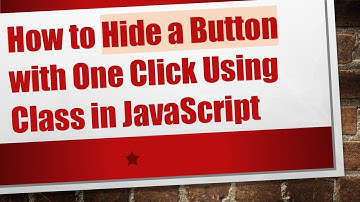 How to Hide a Button with One Click Using Class in JavaScript