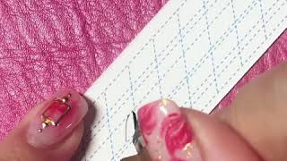 Engrosser's script lowercase video: n.